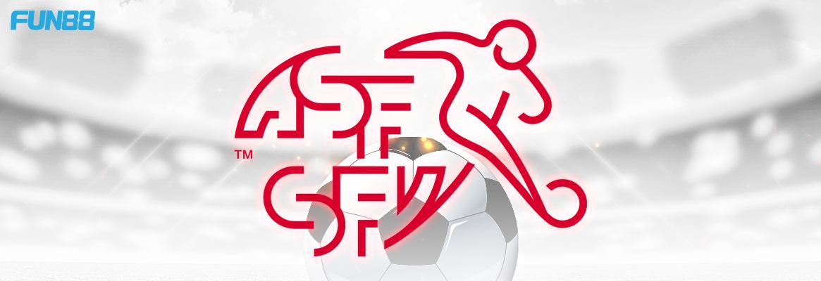 switzerland football team logo on a white background with fun88 logo