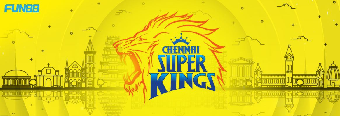 Chennai super king’s logo on a yellow background