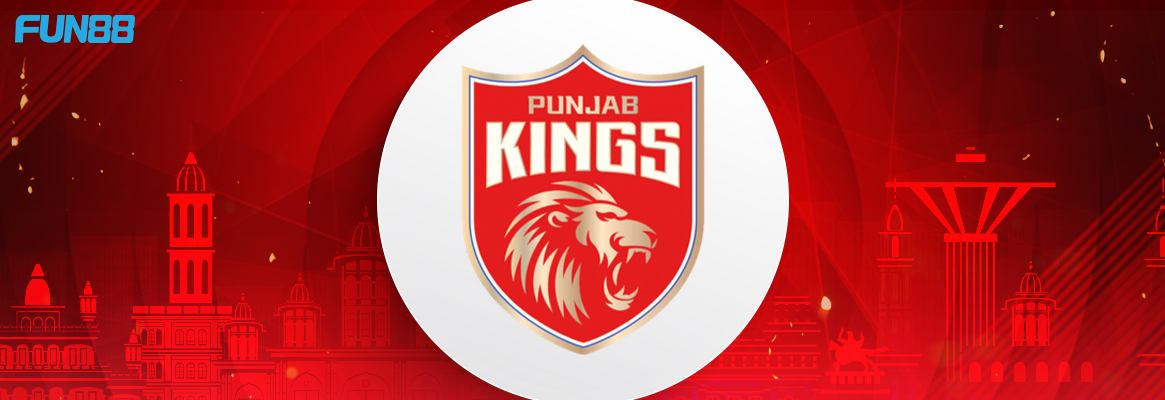 Punjab King’s logo on a red background