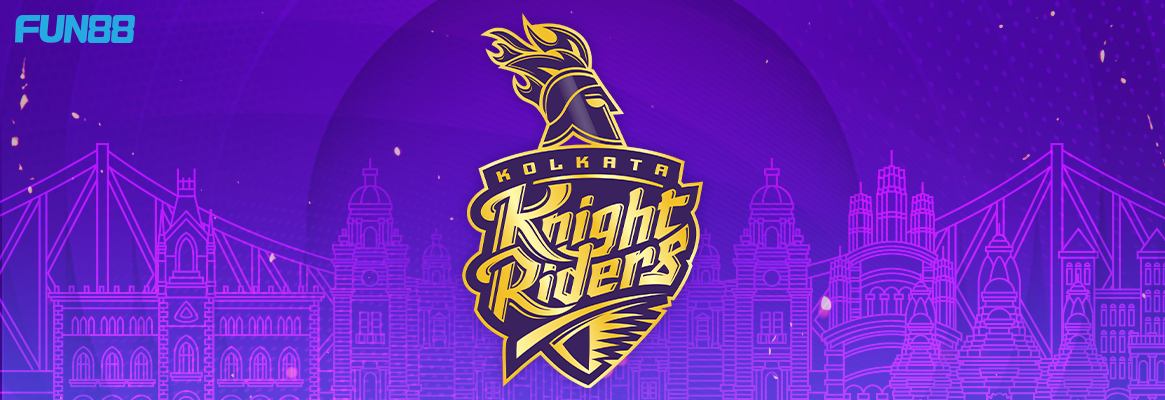 Kolkata knight rider’s logo on a purple background