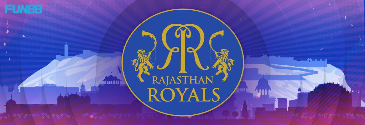 Rajasthan Royal’s logo on a blue background