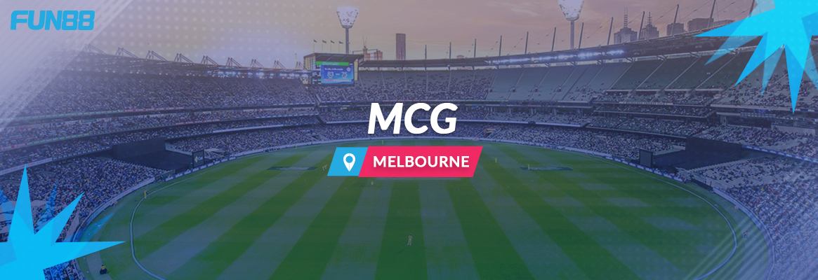 mcg stadium image in a blue shade with star and fun88 logo