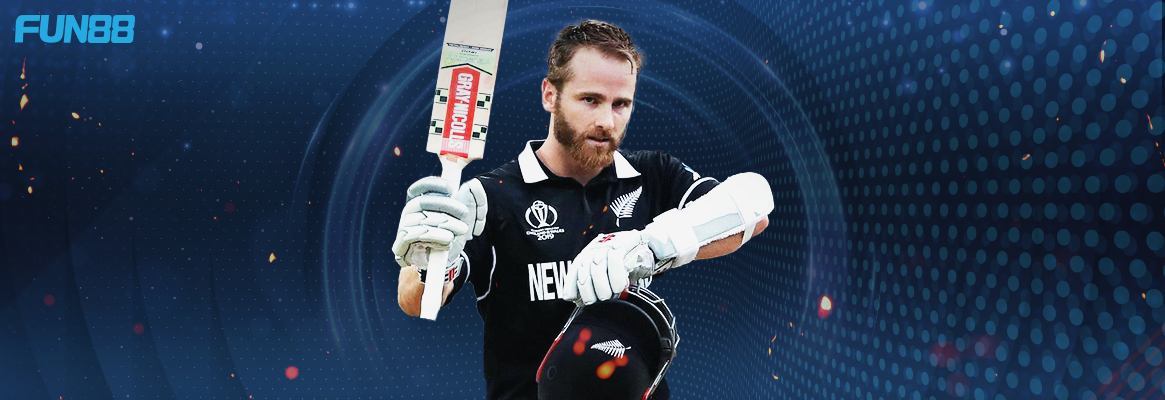 T20 World Cup Player Kane Williamson image with fun88 logo